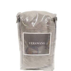 Vera Wang Velvet Cotton Standard Sham Pillow case Gray 21 x 28